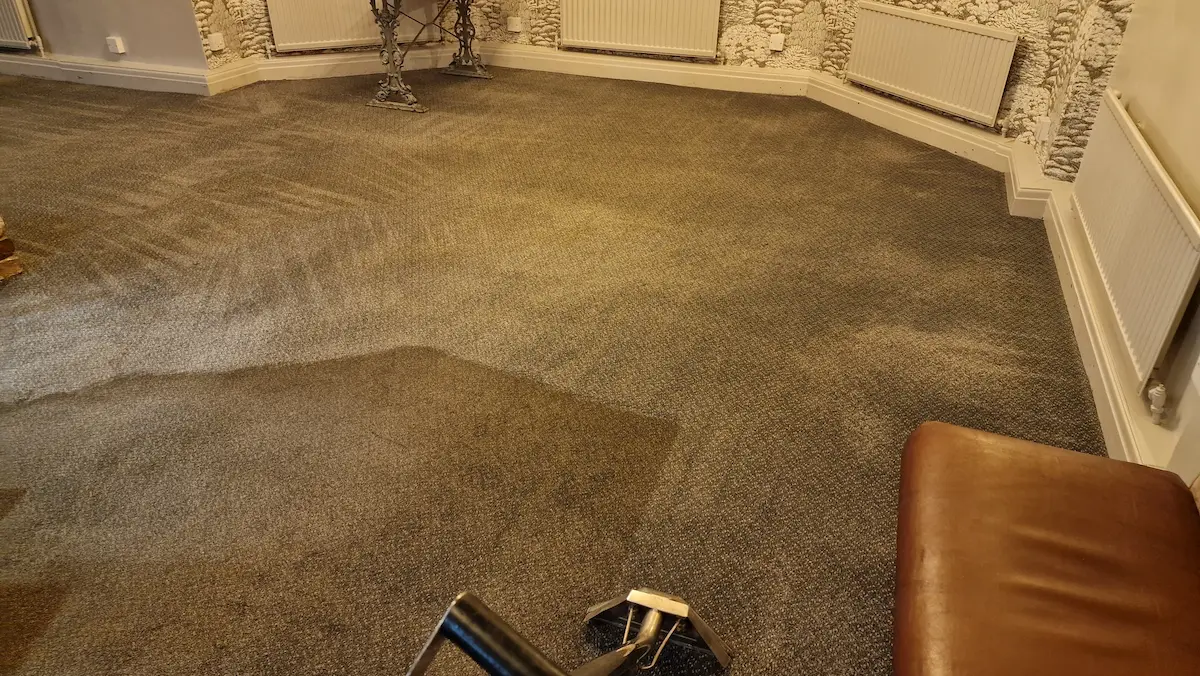 During a Commercial Carpet Clean