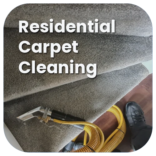 Residential carpet cleaning service by iClean 24/7 on staircase