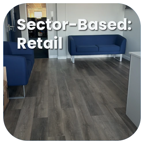Retail sector commercial floor cleaning by iClean 24/7