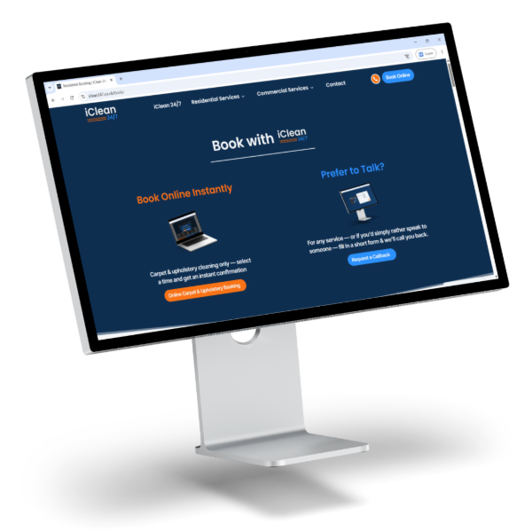 Book online with iClean 24/7